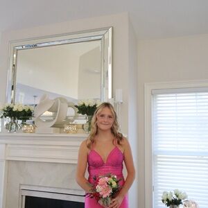 Elegant Pink Mini Dress